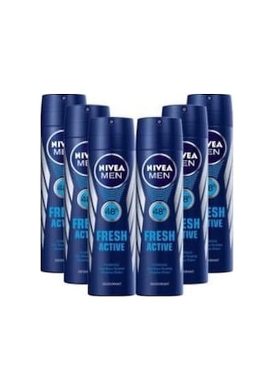 Nivea Men Fresh Active Erkek Sprey Deodorant 150 ML x 6