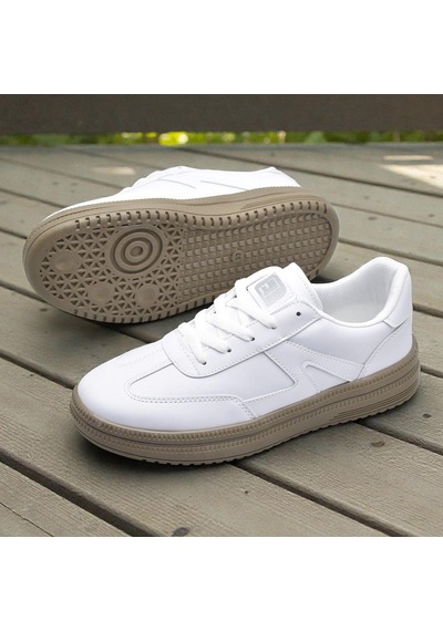 Ispartalılar 510 Hazır Taban Unisex Spor Ayakkabı Bağcıklı Rahat Sneaker Erkek Kadın Spor Ayakkabı Beyaz