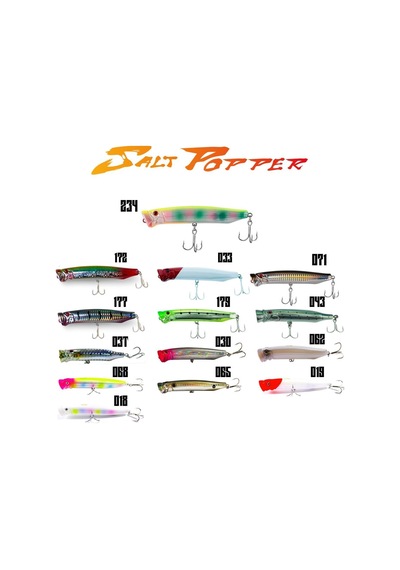 Fujin Salt Popper Sp120sw Sahte Balık, 234 Uv Rainbow Lemon