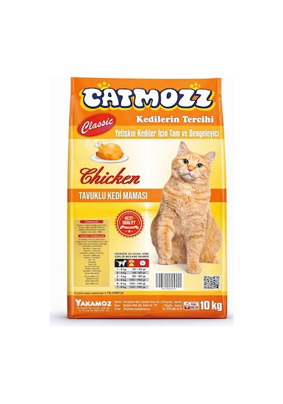 Catmozz Classic Tavuklu Yetişkin Kedi Maması 10 KG