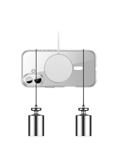 Apple iPhone 16 Uyumlu Kılıf Magsafe Şarj Özellikli Transparan Sert Pc Wlons Pita Kapak Şeffaf