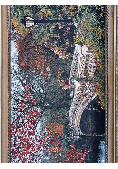 Sonbahar Valsi Adlı İran Tebriz Halı Tablo 120x70cm - Duvar Halı Kilim Tablo