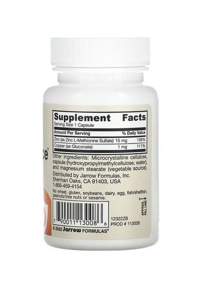 Jarrow Formulas, Vegan Zinc Balance, 100 Vegetable Capsules
