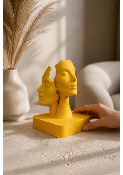 İkiliğin Yüzleri Figürlü Minimalist Dekoratif Biblo 05032175