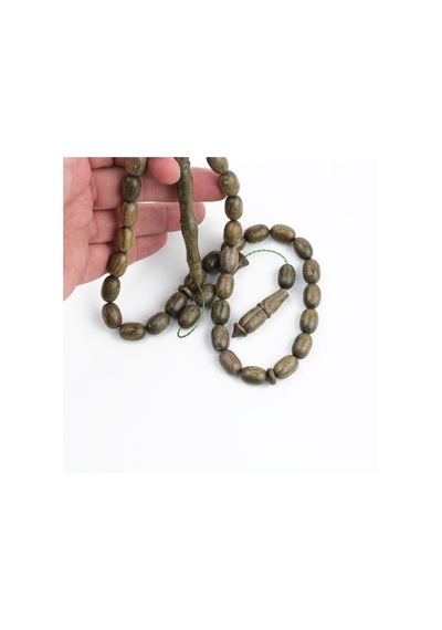 Yeşil Plesenk Ağacı Beyzi Kesim 10x14mm Tesbih