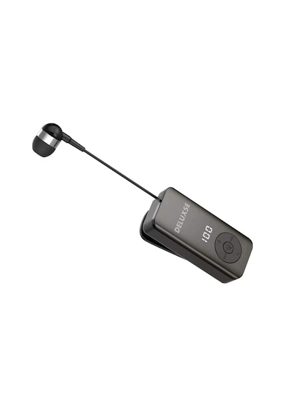 Bt-14 Çekmeli Bluetooth Kulaklık Led Ekranlı Titreşimli Yakanıza Takıp Çekmeli Olarak Kullanabilirsiniz Siyah Mikfonlu Eller Serbest Arama 18 Saat Müzik 160 Saat Bekleme V5,4