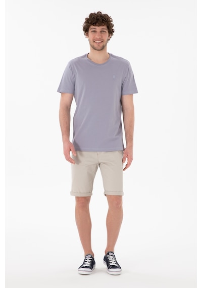 U.S. Polo Assn. Erkek Regular Fit Bisiklet Yaka Gri Basic Tişört 50305924-VR024