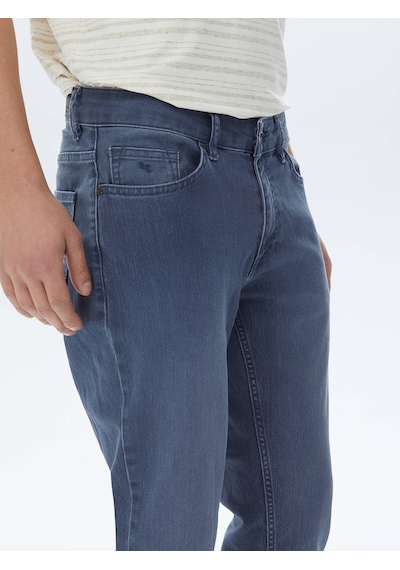 Kip Lacivert Slim Fit Denim Pamuk Karışımlı Pantolon 001