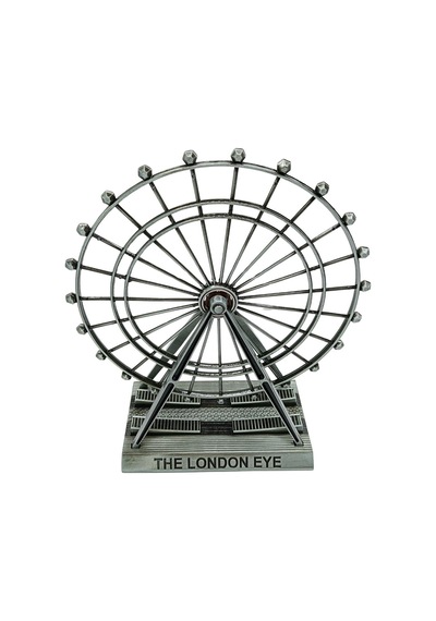 Vintage Metal İngiltere Dönme Dolap Xl 21cm Gümüş London Eye Biblo No.2