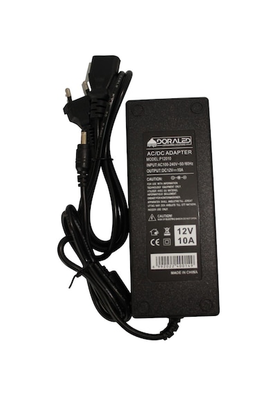 12 Volt 10 Amper Plastik Adaptör Laptop Tipi Adaptör Ip20 İç Mekan