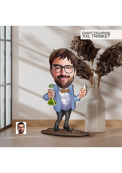 Bk Gift Kişiye Özel Öğretmen Karikatürlü Büyük Boy Ahşap Biblo-8 Arkadaşa Hediye , Sevgiliye Hediye, Kişiye Özel Biblolar Kobitmeyen137536 Bk Gift