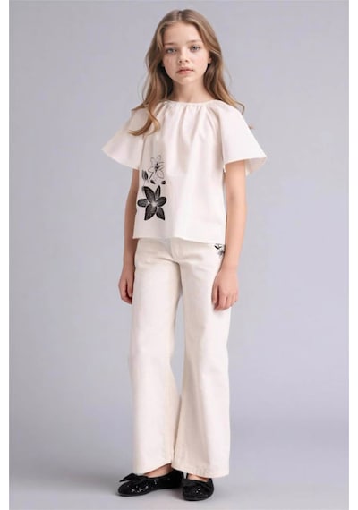 Defacto Twill Bluz Kız Çocuk G7578a826smwt34 Beyaz-wt34