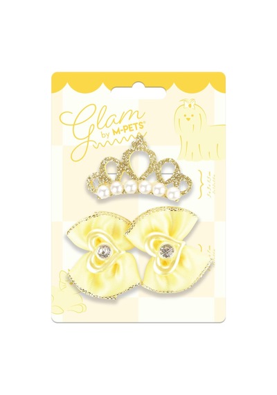 Glam Köpekler İçin Aksesuar Toka Sarı Çok Renkli