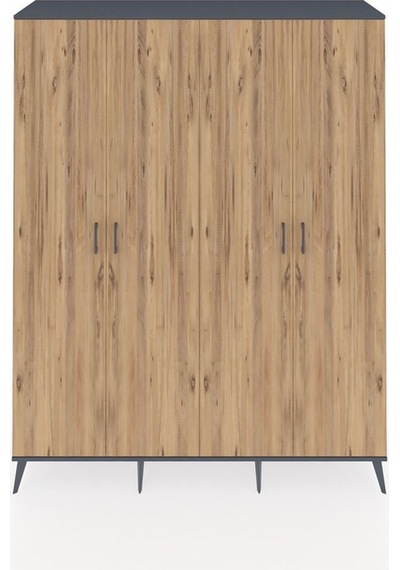 Hyperion Gardrop 10 Raflı 4 Kapaklı 176x44x221 Antrasit-çam Çam Hyperion Gardrop 10 Raflı 4 Kapaklı 176x44x221 Antrasit-çam Çam