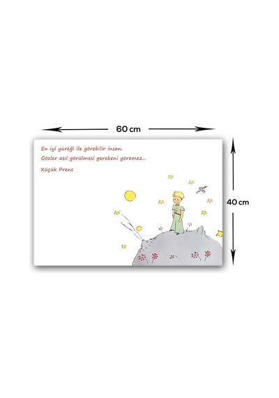 Decorita Cam Ocak Arkası Koruyucu|Küçük Prens Desenli|40cm x 60cm
