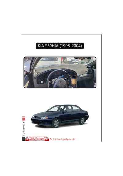 Kia Sephia 1998-2004torpido Koruma Halısı Siyah Kenar