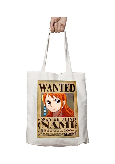 Art Hediye Wanted Nami B Anime İki Tarafı Kalıcı Baskılı Yıkanabilir Çanta Çok Renkli