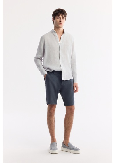 Avva Erkek Antrasit Beli Lastikli %100 Keten Relaxed Fit Şort B003732 Avva Erkek Antrasit Beli Lastikli %100 Keten Relaxed Fit Şort B003732