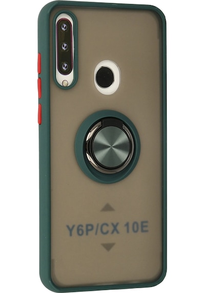 Cosmotex Newface Huawei Y6p Kılıf Montreal Yüzüklü Silikon Kapak - Yeşil