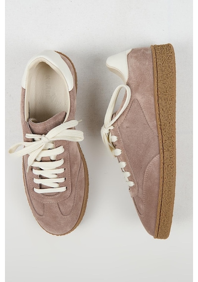 Krahe Palminteri 2 Erkek Hakiki Deri Bağcıklı Vizon -ekru Sneakers