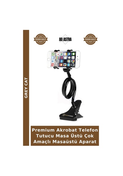 Premium Akrobat Telefon Tutucu Masa Üstü Çok Amaçlı Masaüstü Aparat