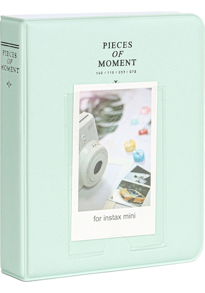 Fujifilm Instax Mini 12 Fotoğraf Makinesi + 10'lu Film + Kıskaçlı Stand + Pvc Albüm + Simli Pleksi Kılıf Seti Yeşil