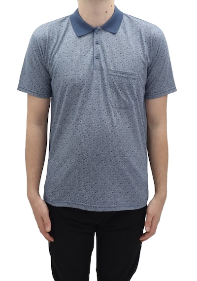 Santa Dmctekstil Erkek Jakarlı Desenli Klasik Kesim Rahat Kalıp Tek Cepli Polo Yaka T-shirt Indigo Santa Dmctekstil Erkek Jakarlı Desenli Klasik Kesim Rahat Kalıp Tek Cepli Polo Yaka T-shirt Indigo