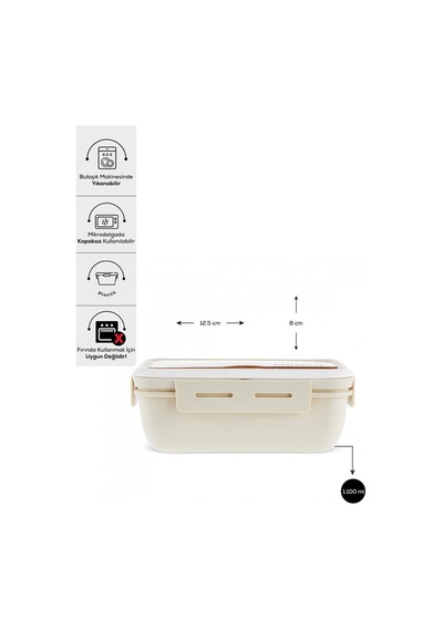 Karaca  Fusca Çatal Kaşıklı Lunch Box Krem