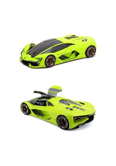 Lamborghini Tutkunlarına Özel: Terzo Millennio 1:24 Yeşil Model Araba Çok Renkli