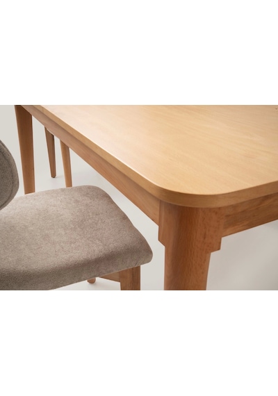 Ahşap Salon Yemek Masa Sandalye Takımı Ortadan Açılır Büyüyen 4 Sandalye 1 Bench