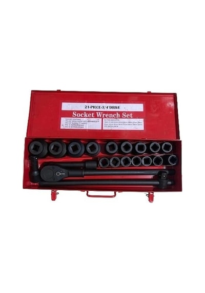 Socket Pro Socket Wrench 3/4 Ağır Tip Lokma Anahtar Takımı 21 Parça
