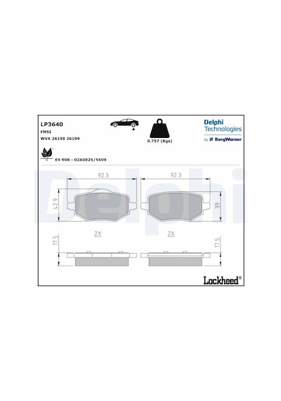 Citroen C4 1.5hdı 2022-2023 Delphi Arka Balata Netpar26198