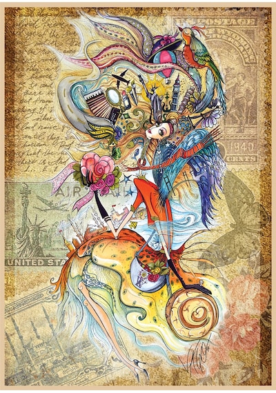 Anatolian 1500 Parçalık Puzzle - Dünyayı Gezen Çerkes Kızı 4560