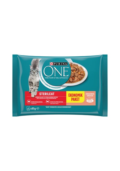 3 Adet Purina One Pouch Balıklı Kısırlaştırılmış Kedi Maması 85 G X 4