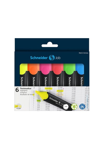 Schneider Alıcının Kalemlerine İşinizde, Yeniden Doldurulabilir 6er Etui Genel