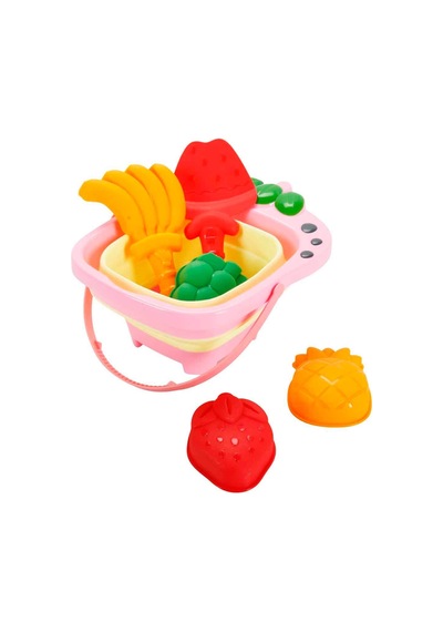 Katlanabilir Şekilli Kova Seti- Pembe