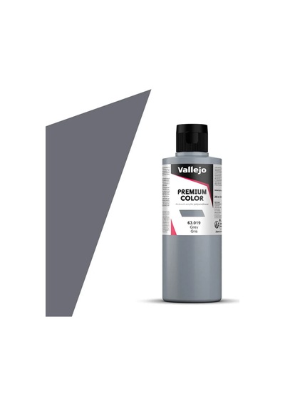 Vallejo 63019, 200 Ml. Grey Premium Rc Color Maket Boyası Standart
