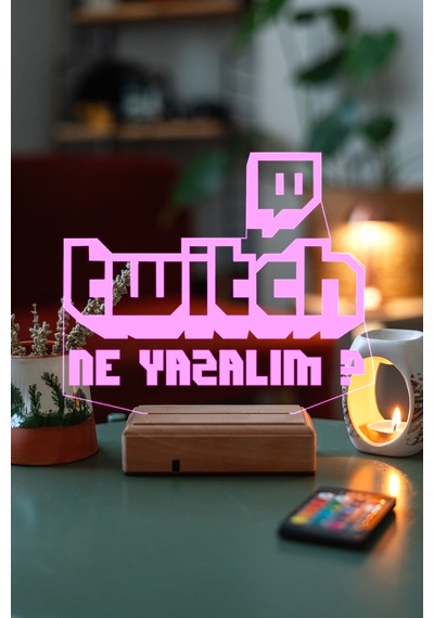 Kişiye Öze Hediye Twitch 3D Led Gece Lambası