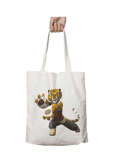 Art Hediye Kung-fu-panda-tiger-png İki Taraf Kalıcı Yıkanabilir Okul Plaj Omuz Bez Çanta Çok Renkli