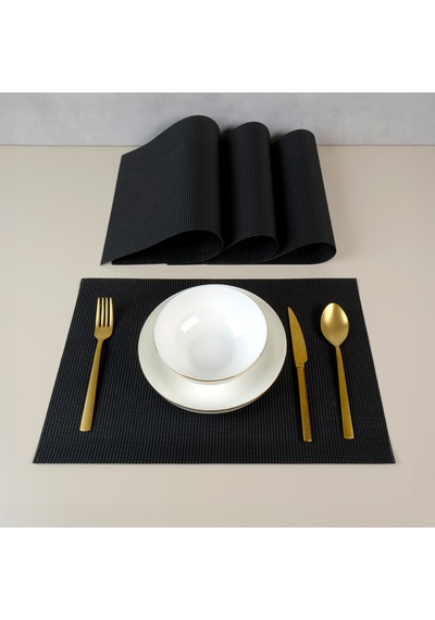 Maxstyle Other Black 4 Parça Amerikan Servis 30x45 Cm Renkli