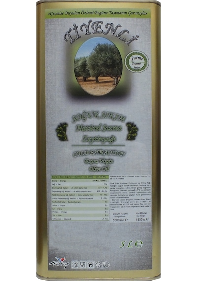Tiyenli Gurme Soğuk Sıkım 0.3 Asit Naturel Sızma Zeytinyağı 5 L