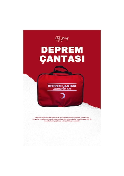 Deprem Afet Çantası Acil Durum ilk Yardım Kiti Seti (33 Parça)