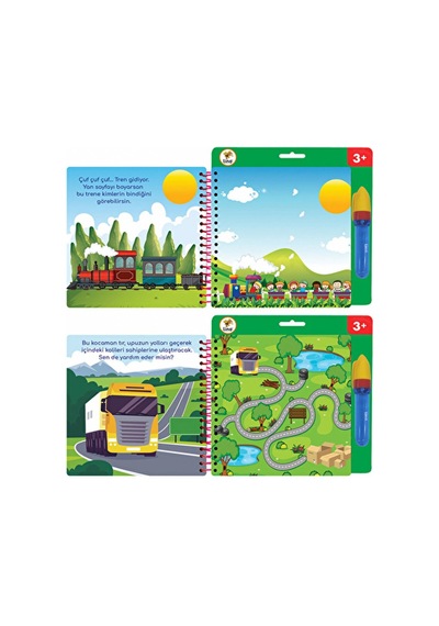 3 Adet Lino Aqua Magic Book Araçlar Sihirli Boyama Kitabı