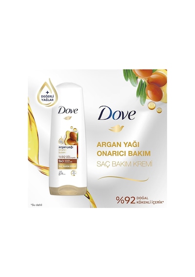 Dove Saç Bakım Kremi Argan Yağı Onarıcı Bakım 350 ML