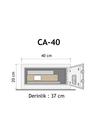 Closter Ca-40 Ev Tipi Çelik Para Kasası 37x40x20 Cm
