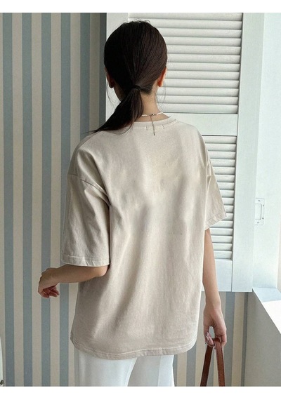 Uyguntarz Unisex Ars Longa Vita Brevis Baskılı Tasarım Tshirt Bej