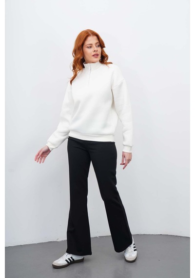 Dı Lorıa Sevgili Kombin 4 Lü Kadın&erkek Siyah-beyaz Sweatshirt Pantolon Alt-üst Takım Siyah - Beyaz