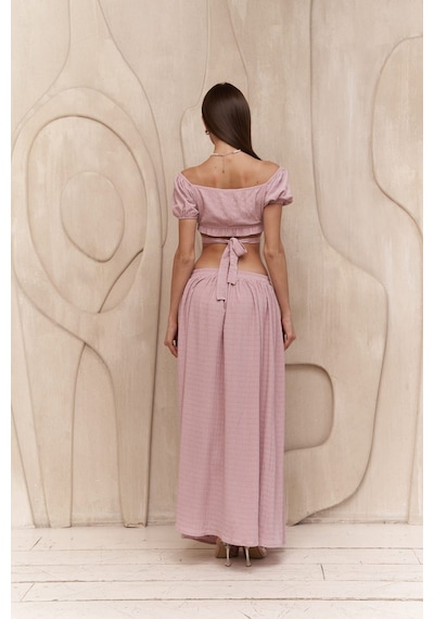 Mai Collection Mai Studios Co. Indriya Lila Crop Etek Takım Lila