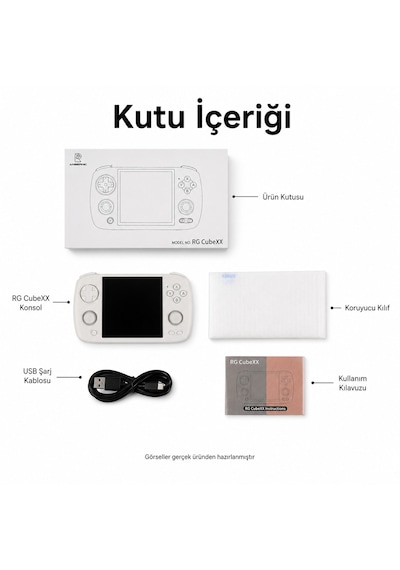 Rg Cubexx El Oyun Konsolu 3.95 İnc Ips Ekran, Retro Mini Oyun Konsolu