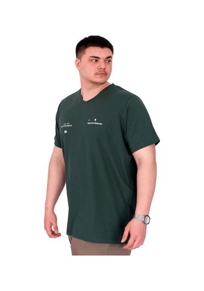 Mode Xl Büyük Beden Erkek T-shirt V Yaka Memorıes U24055 Nefti Nefti